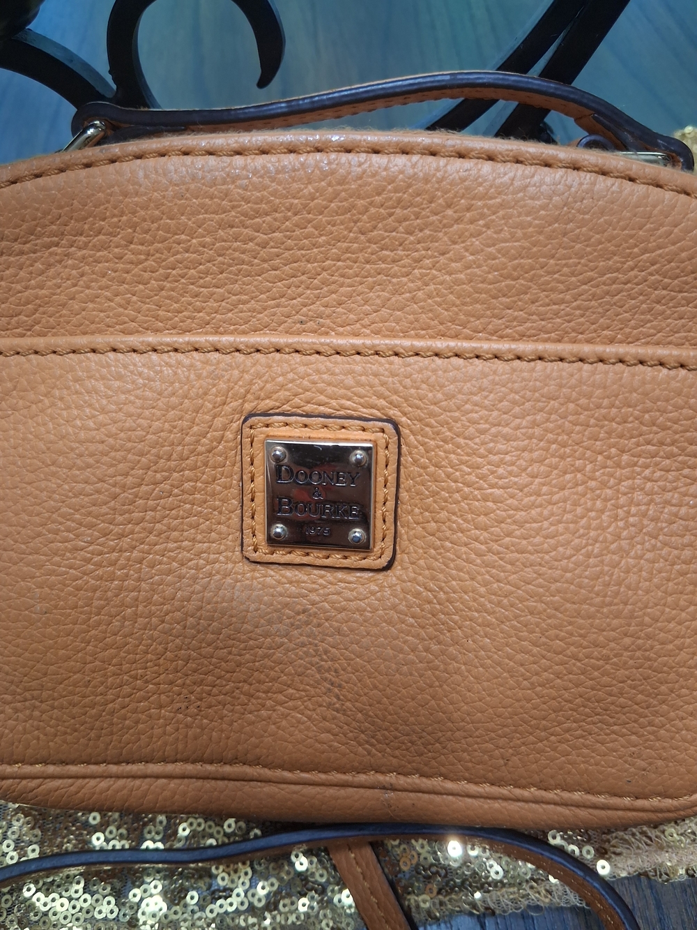 Dooney & Bourke Caramel Brown Pebbled Leather Crossbody
